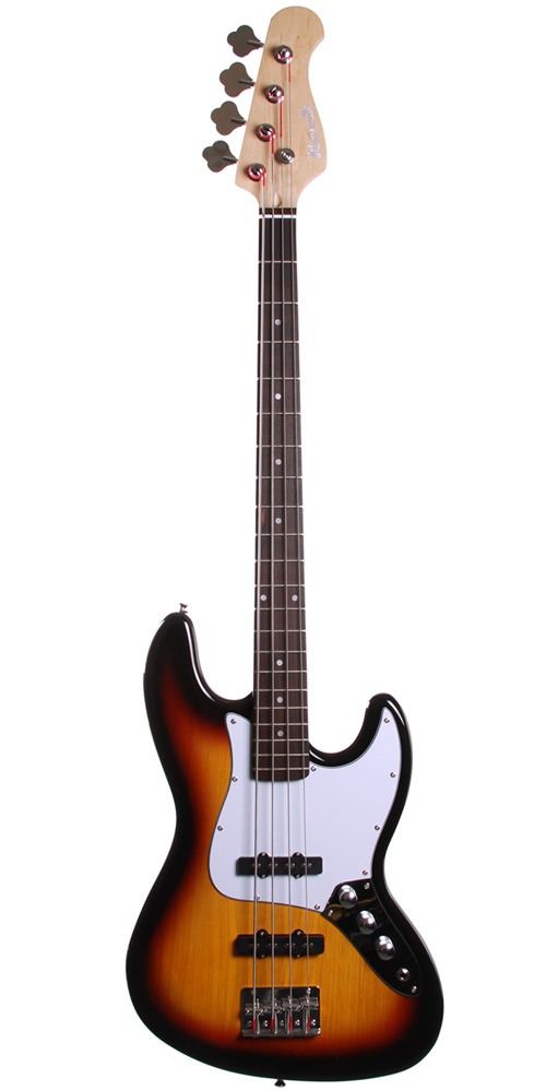 Cassidy Guitars bass guitar uk built tobacco sunburst